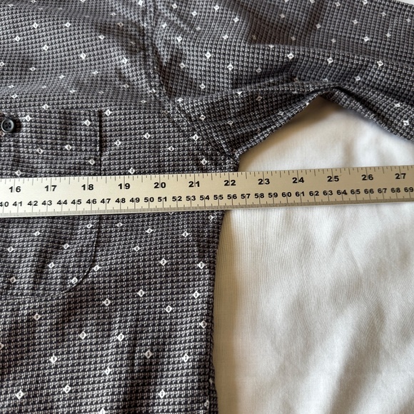 Wrangler X-Long Tails‎ Mens Long Sleeve Western Dress Shirt Long Sleeve Gray/Blk - Picture 9 of 13